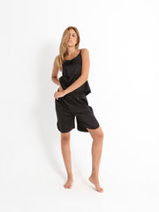 Royal Black Pyjama Satin Set