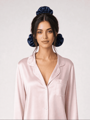 Navy Satin Bunbons (Set of 3)
