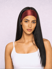 Burgundy Satin Headband