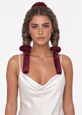 Burgundy Satin Heatless Curler