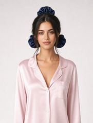 Navy Satin Bunbons (Set of 3)