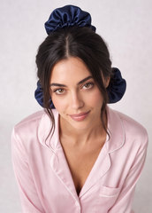 Navy Satin Bunbons (Set of 3)