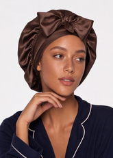 Brown Satin Cap