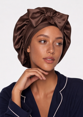 Brown Satin Cap