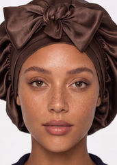Brown Satin Cap