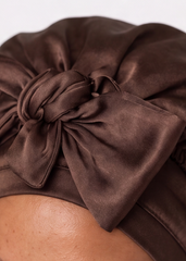 Brown Satin Cap