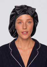 Black Satin Cap