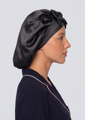 Black Satin Cap