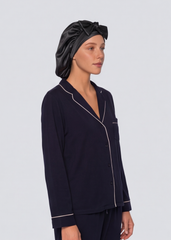 Black Satin Cap