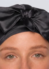 Black Satin Cap