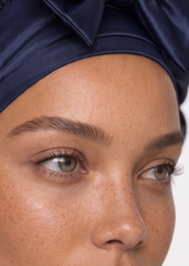 Navy Satin Cap