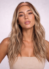 Brown Satin Headband
