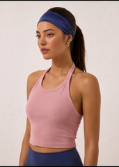 Navy Satin Headband