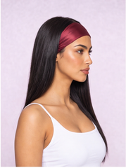 Burgundy Satin Headband