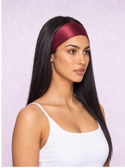 Burgundy Satin Headband