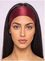 Burgundy Satin Headband
