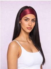 Burgundy Satin Headband