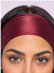 Burgundy Satin Headband