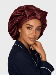 Burgundy Satin Cap