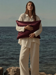 Burgundy Satin Pillowcase