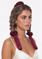 Burgundy Satin Heatless Curler