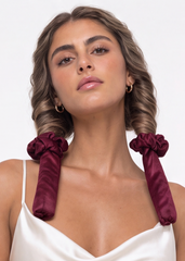 Burgundy Satin Heatless Curler