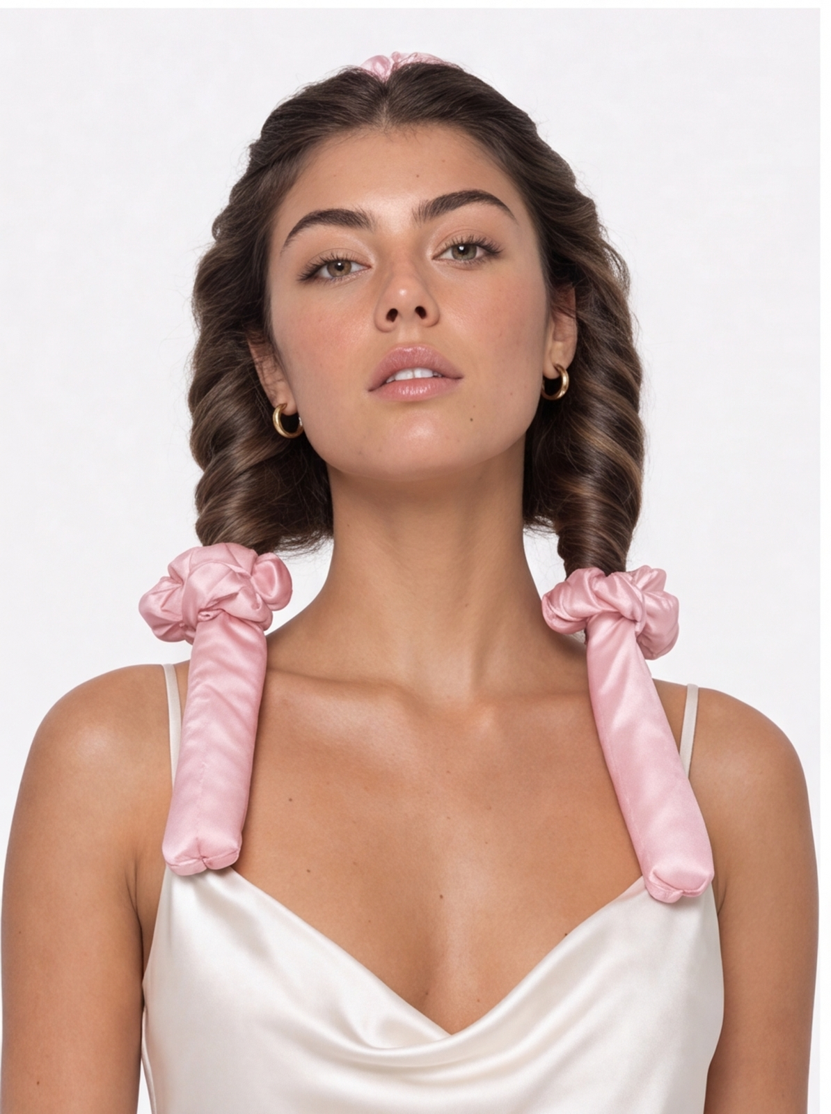 Rose Satin Heatless Curler