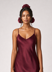 Burgundy Satin Bunbons (Set of 3)