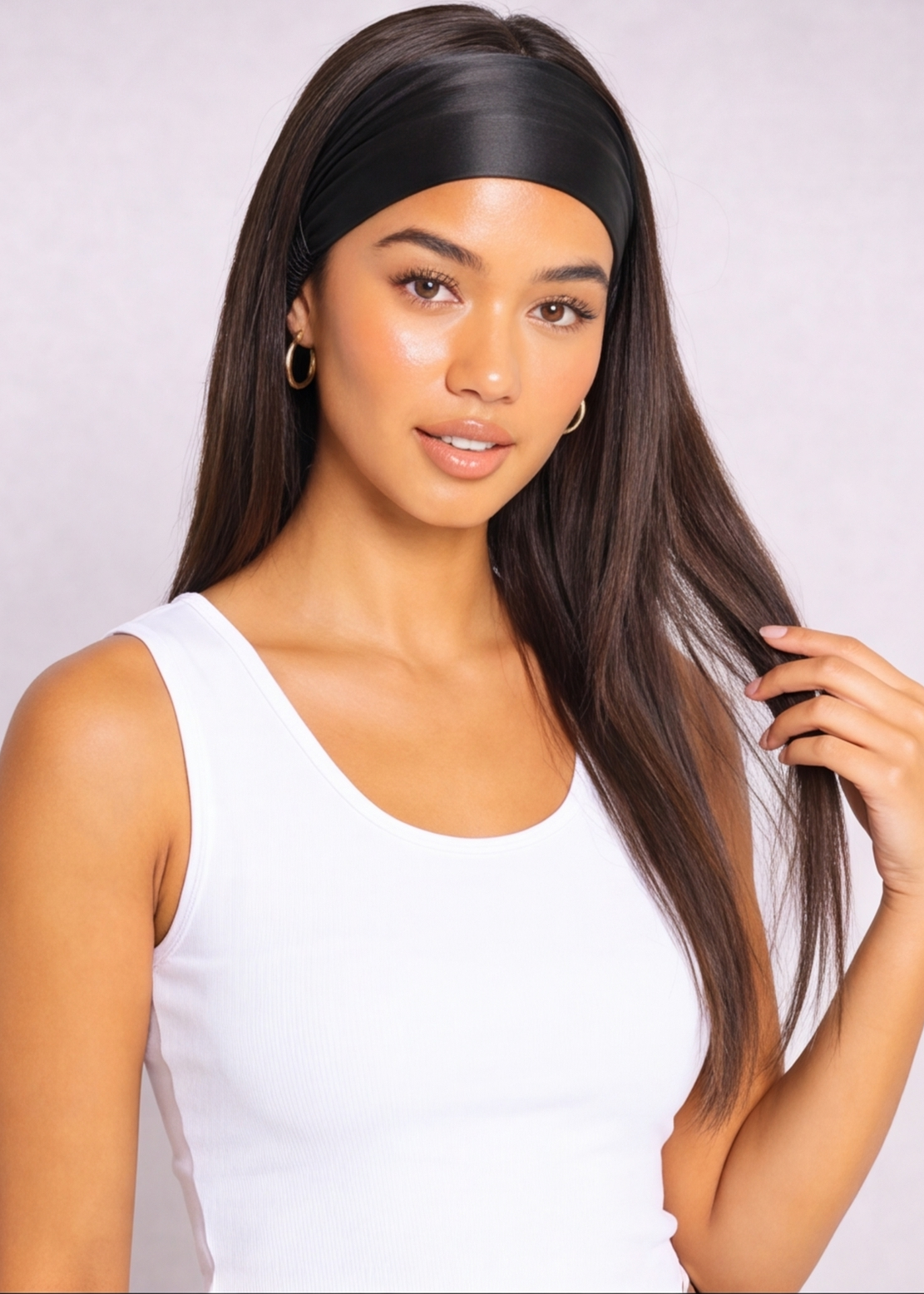 Black Satin Headband