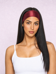 Burgundy Satin Headband
