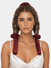 Burgundy Satin Heatless Curler